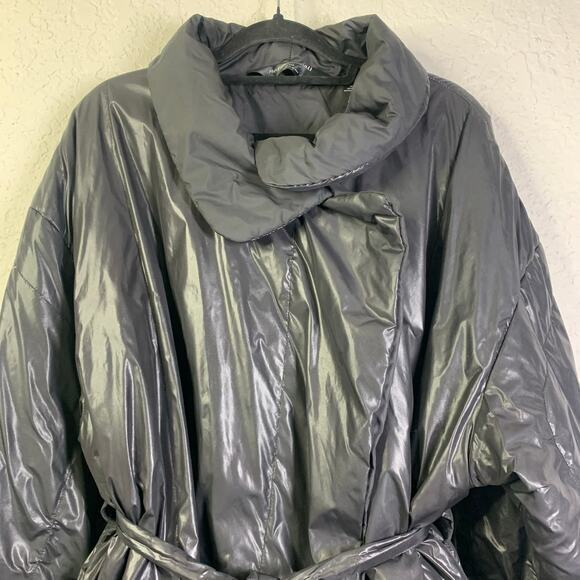 NORMA KAMALI Coat 2X Sleeping Bag Car Coat Puffer Packable Belted Snap Closure - Picture 7 of 16